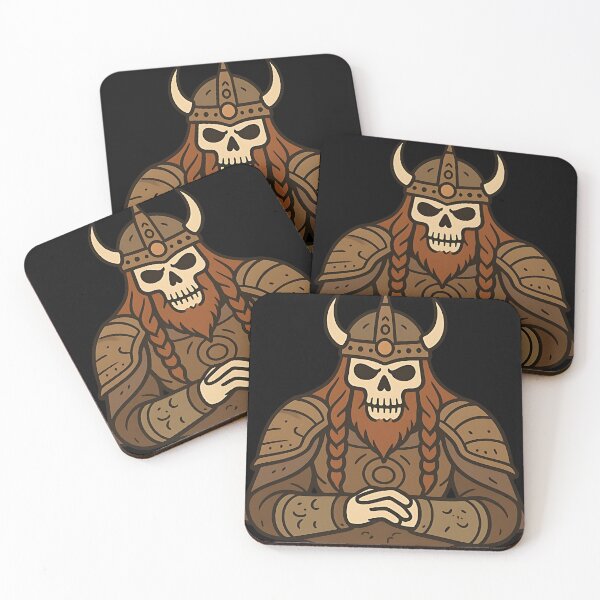 Item preview, Viking Skeleton King - Undead Norse Berserker Warrior Art designed and sold by DarkOriginArts.