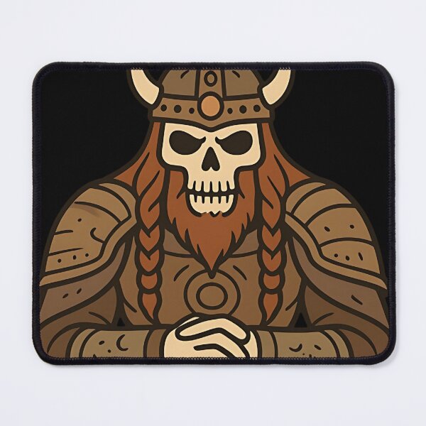 Item preview, Viking Skeleton King - Undead Norse Berserker Warrior Art designed and sold by DarkOriginArts.