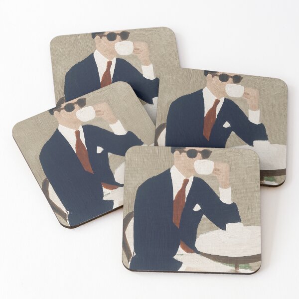Item preview, Vintage Cafe Chic Man Coffee Painting designed and sold by Maisonsucces.