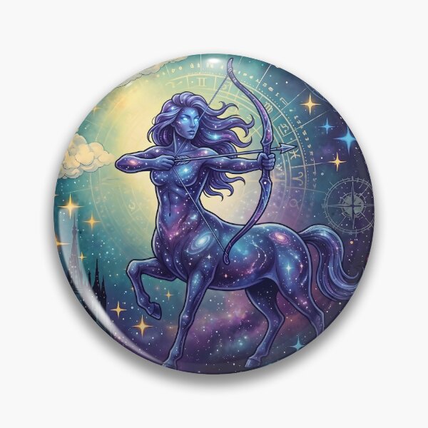 Item preview, Celestial Sagittarius Zodiac - Majestic Galaxy Archer Aesthetic Art designed and sold by artscripts.