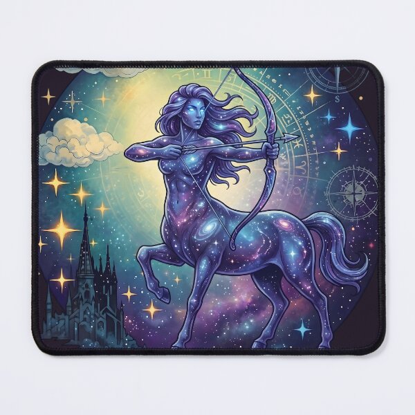 Item preview, Celestial Sagittarius Zodiac - Majestic Galaxy Archer Aesthetic Art designed and sold by artscripts.