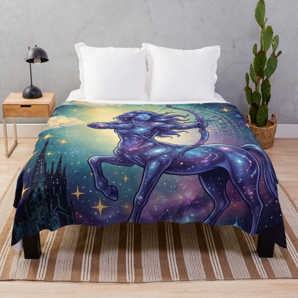 Aperçu de l'œuvre Celestial Sagittarius Zodiac - Majestic Galaxy Archer Aesthetic Art créée et vendue par artscripts.