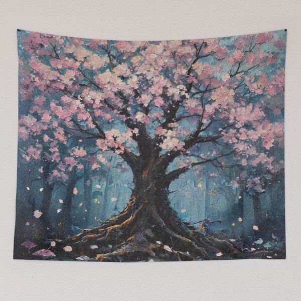 Item preview, Sakura Tree Art – Japanese Cherry Blossom Aesthetic | Pink Floral Nature Design designed and sold by Illuministique.