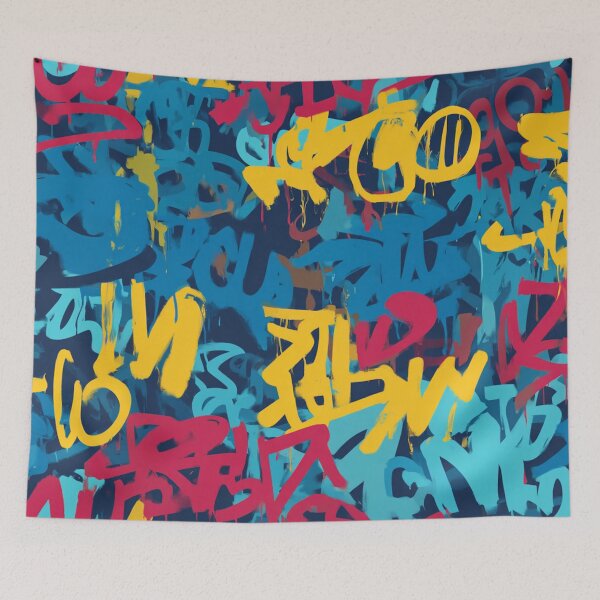 Item preview, Colorful Graffiti Tag Pattern designed and sold by Nurple Art.