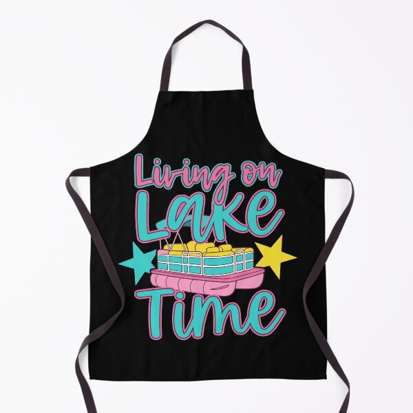Item preview, Living on Lake Time Pink Pontoon Boat Summer designed and sold by KroghDs.