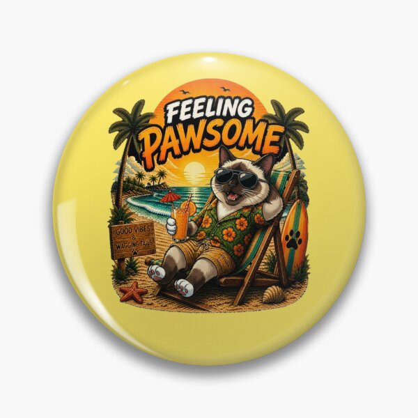 Artikelvorschau, Lustiges Stranddesign für Birma-Katzen – Pfotenstarke Sommer-Feeling für den Urlaub entworfen und verkauft von PixelsPaws.