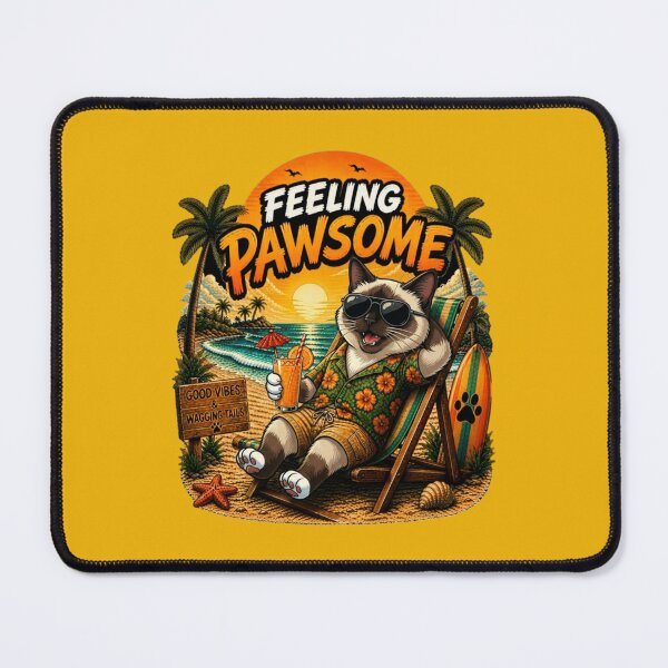 Item preview, Funny Birman Cat Beach Design – Feeling Pawsome Summer Vibes Vacation Dog designed and sold by PixelsPaws.