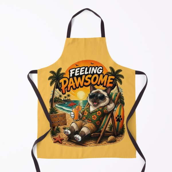 Item preview, Funny Birman Cat Beach Design – Feeling Pawsome Summer Vibes Vacation Dog designed and sold by PixelsPaws.