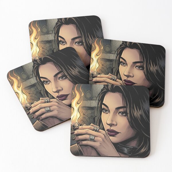Item preview, Witch Flames Thai GL Series Lgbtq+ Love Sapphic Decor Poster Print Art Comic designed and sold by Mind Space.