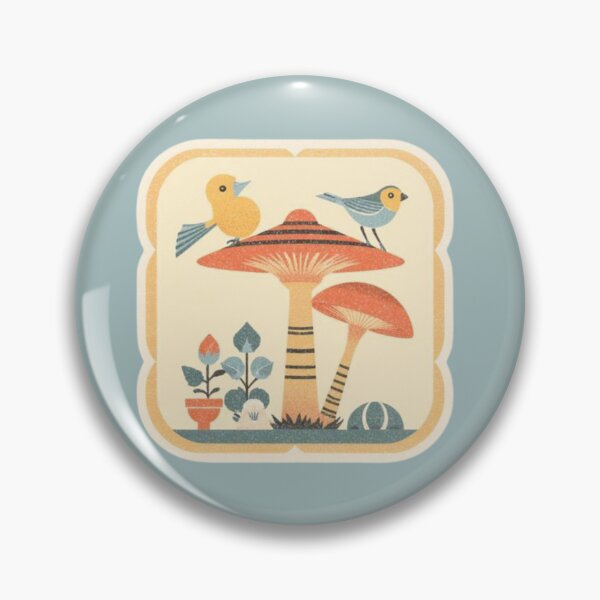 Item preview, Folk Mushroom Birds designed and sold by mellow-koko.