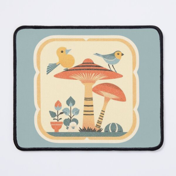 Item preview, Folk Mushroom Birds designed and sold by mellow-koko.