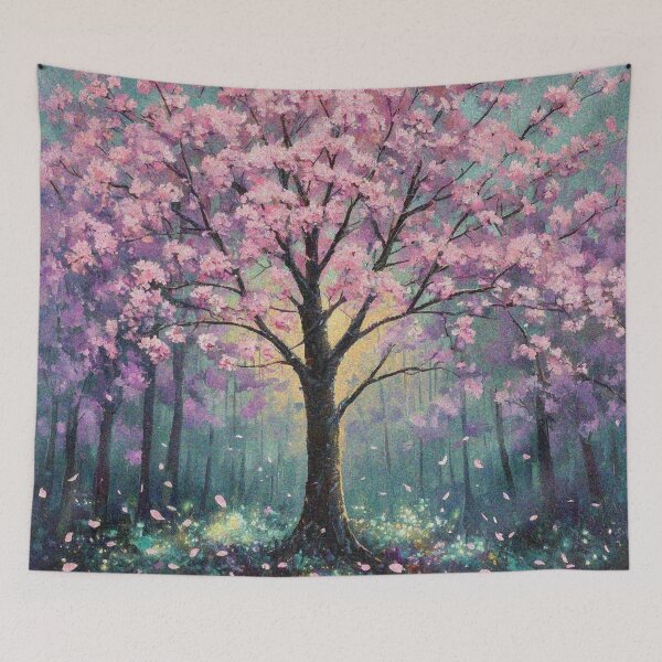 Item preview, Sakura Tree Art – Japanese Cherry Blossom Aesthetic | Pink Floral Nature Design designed and sold by Illuministique.