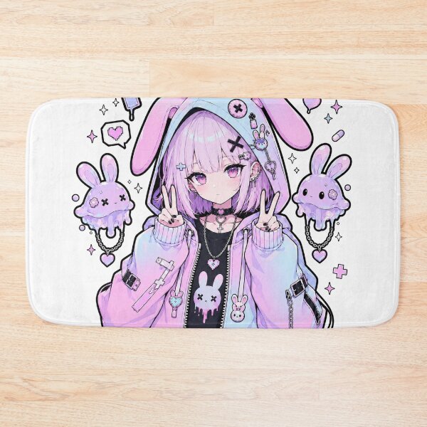 Item preview, Yami Kawaii Bunny Hoodie Girl designed and sold by HeyChickasClubX.