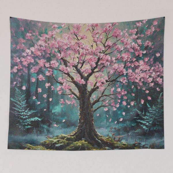 Item preview, Sakura Tree Art – Japanese Cherry Blossom Aesthetic | Pink Floral Nature Design designed and sold by Illuministique.