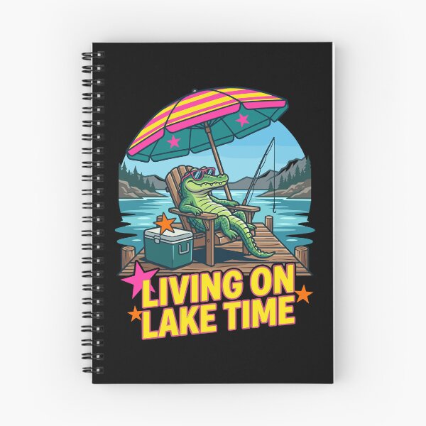 Item preview, Living on Lake Time Alligator Fishing Summer designed and sold by KroghDs.