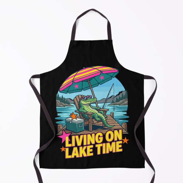 Item preview, Living on Lake Time Alligator Fishing Summer designed and sold by KroghDs.