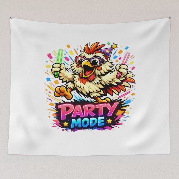 Item preview, Chicken Chaos – Party Mode Funny Dance T‑Shirt designed and sold by MerchlyMike.