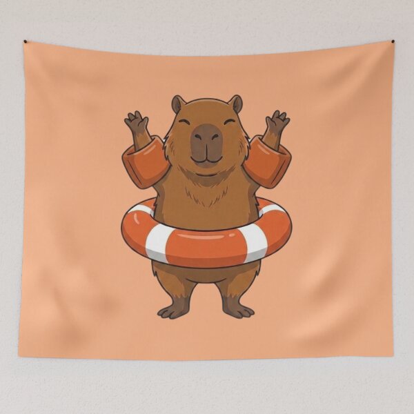 Item preview, Summer Capybara Float Party designed and sold by Ivy-Triggs.
