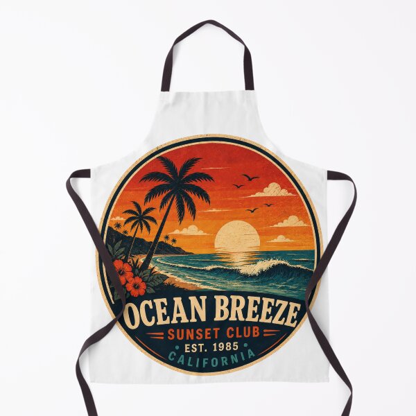 Item preview, OCEAN BREEZE Retro Badge – Vintage Coastal Graphic designed and sold by Mac Sketches.