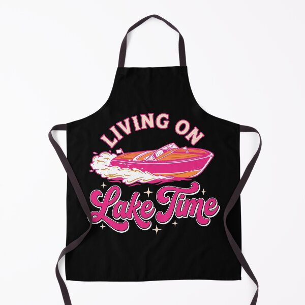 Item preview, Living on Lake Time Pink Retro Boat Summer designed and sold by KroghDs.