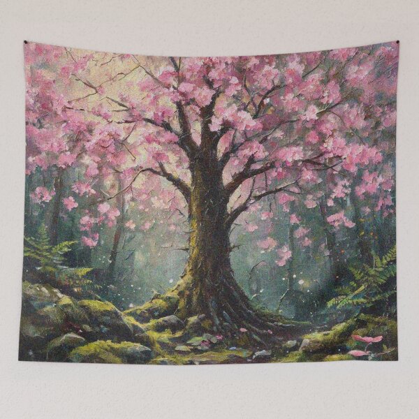 Item preview, Sakura Tree Art – Japanese Cherry Blossom Aesthetic | Pink Floral Nature Design designed and sold by Illuministique.