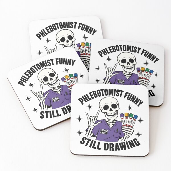 Item preview, Funny Skeleton Phlebotomist Blood Draw Tech Shirt – Phlebotomy Week Lab Vampire Meme Gift for Medical Phleb Heroes designed and sold by ClinicalHubs.