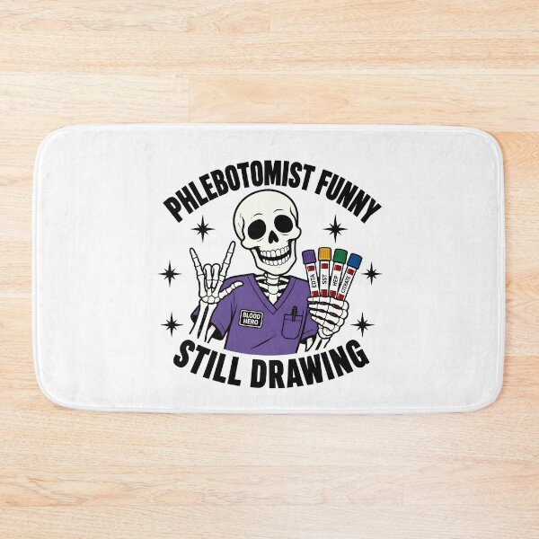 Item preview, Funny Skeleton Phlebotomist Blood Draw Tech Shirt – Phlebotomy Week Lab Vampire Meme Gift for Medical Phleb Heroes designed and sold by ClinicalHubs.