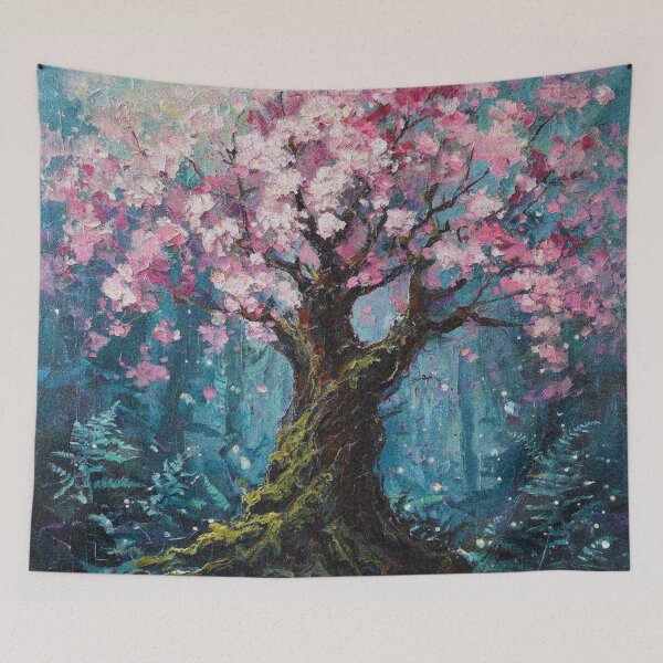 Item preview, Sakura Tree Art – Japanese Cherry Blossom Aesthetic | Pink Floral Nature Design designed and sold by Illuministique.
