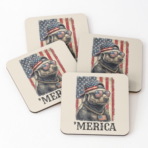Item preview, 4th of July Patriotic Funny Raccoon Merica designed and sold by dudelinart.