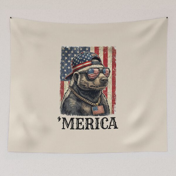 Item preview, 4th of July Patriotic Funny Raccoon Merica designed and sold by dudelinart.