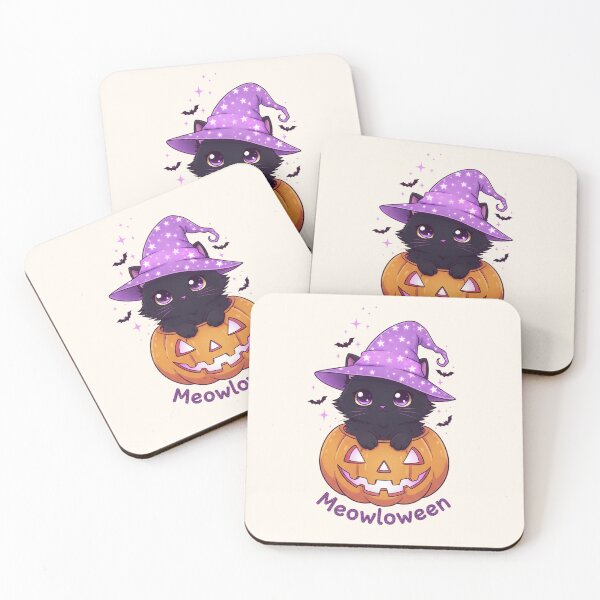 Item preview, Meowloween Cute Black Cat Sitting in Pumpkin designed and sold by SweetLilith.