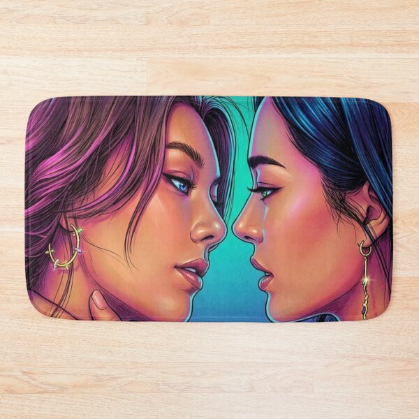 Item preview, Love Glance Neon Thai GL Series Lgbtq+ Love Sapphic Decor Poster Print Art Comic designed and sold by Mind Space.