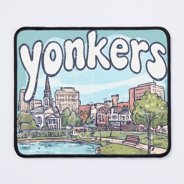 Item preview, Yonkers NY Skyline Cute Cityscape Retro Pastel City  designed and sold by HowToCanadian.