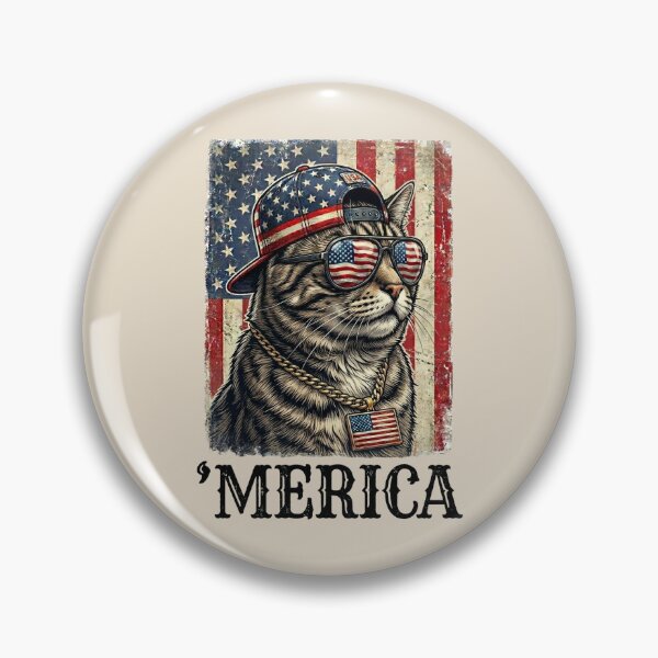 Item preview, Cool Merica Cat designed and sold by dudelinart.