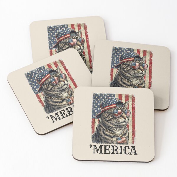 Item preview, Cool Merica Cat designed and sold by dudelinart.