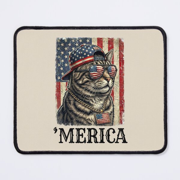 Item preview, Cool Merica Cat designed and sold by dudelinart.