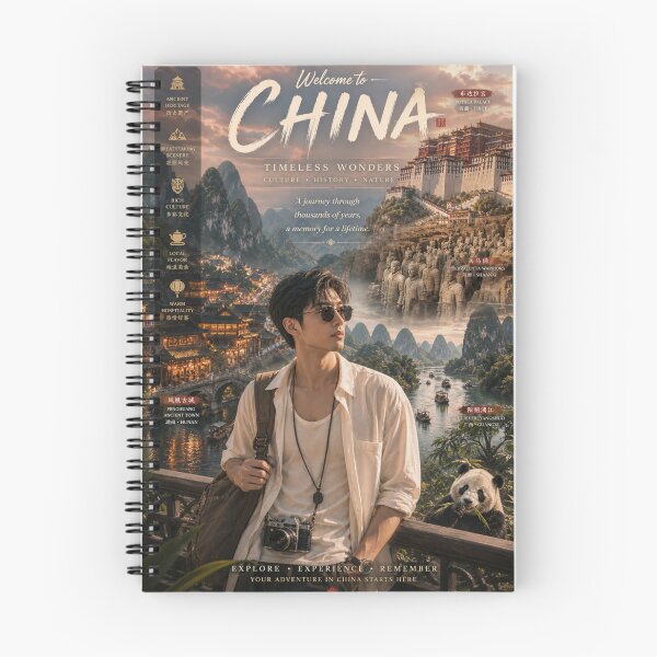 Item preview, Welcome to China Timeless Wonders Travel Poster | Chinese Culture & Scenic Adventure Art designed and sold by Inkora-Art.