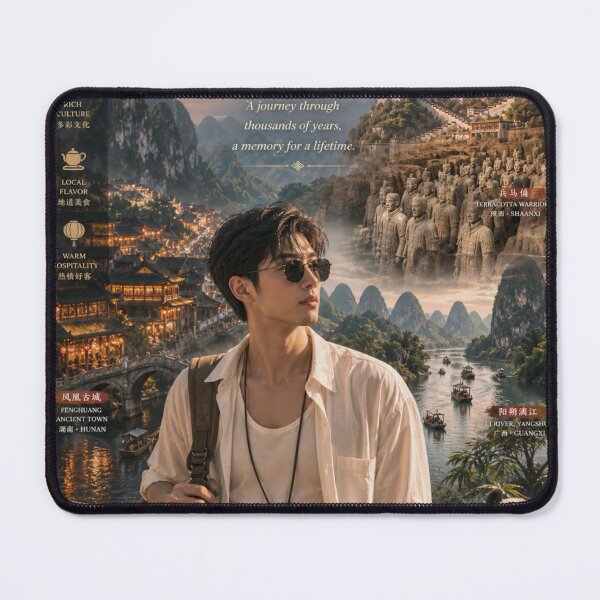 Item preview, Welcome to China Timeless Wonders Travel Poster | Chinese Culture & Scenic Adventure Art designed and sold by Inkora-Art.