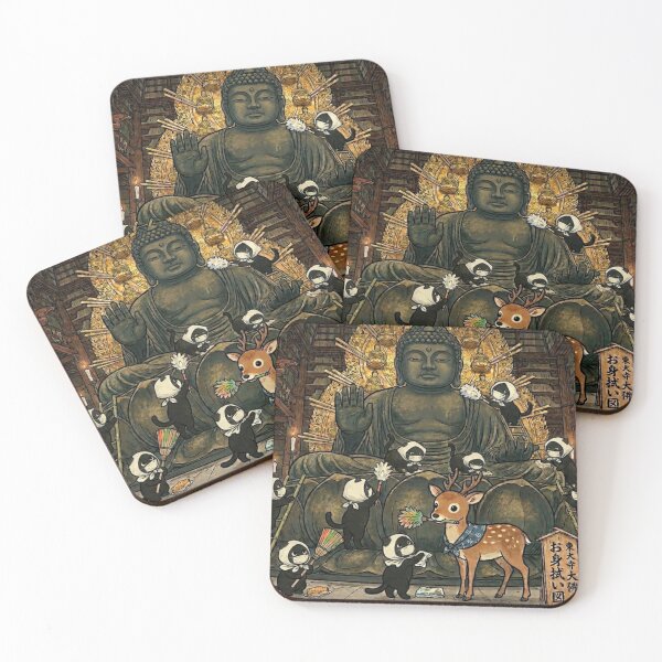 Item preview, Great Buddha & Cats Temple Cleaning Service - Osushinugui designed and sold by Komatoya.