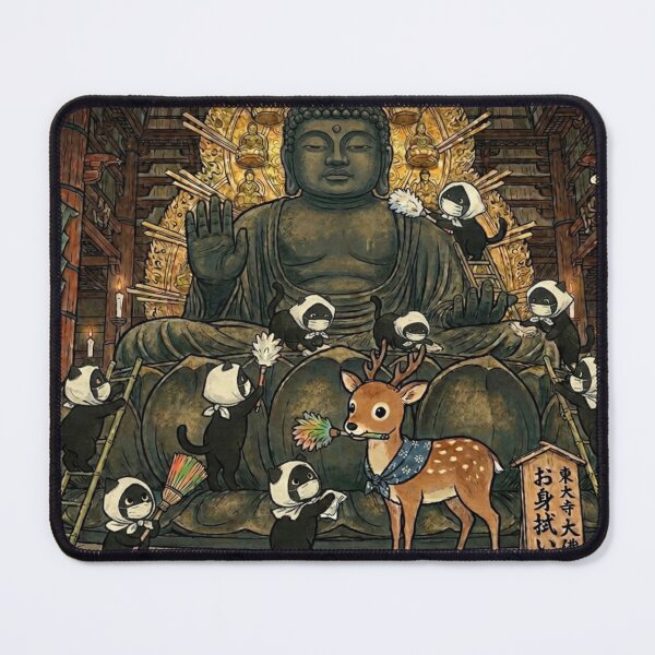 Item preview, Great Buddha & Cats Temple Cleaning Service - Osushinugui designed and sold by Komatoya.