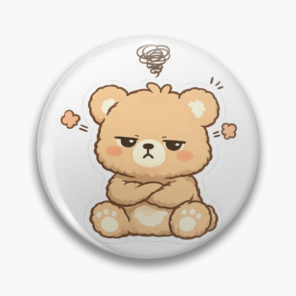 Item preview, Grumpy Bear Mood Sticker designed and sold by Cozy Toffee.