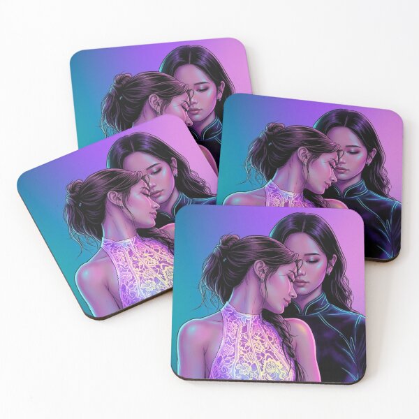 Item preview, Secret Feelings Neon Thai GL Series Lgbtq+ Love Sapphic Decor Poster Print Art Comic designed and sold by Mind Space.