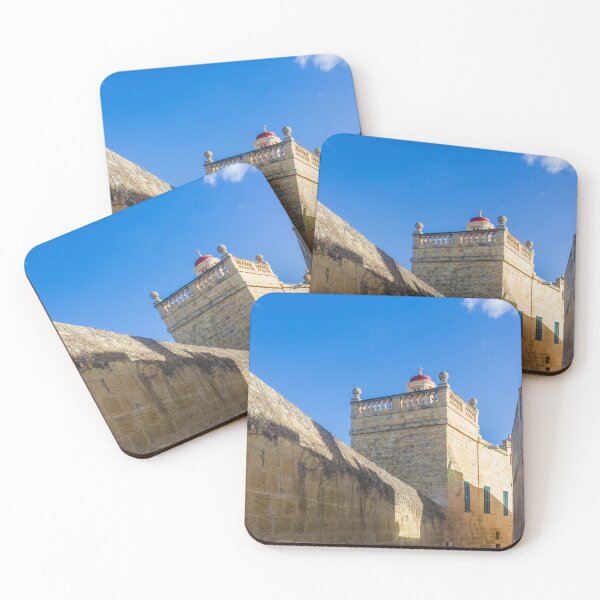 Item preview, Sunlit Mediterranean Alley With Limestone Walls, Red Domed Chapel, and Clear Blue Sky designed and sold by Nmallia.