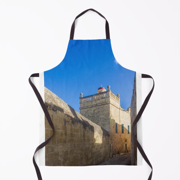 Item preview, Sunlit Mediterranean Alley With Limestone Walls, Red Domed Chapel, and Clear Blue Sky designed and sold by Nmallia.