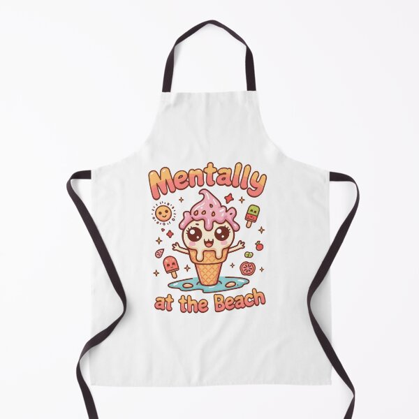 Item preview, Mentally at the Beach Cute Ice Cream Summer Meme Funny Vacation Aesthetic Design designed and sold by KhadijaBatool38.