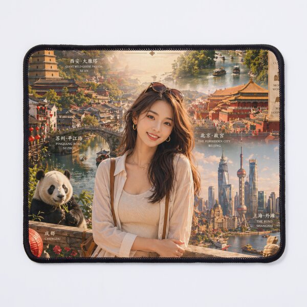 Item preview, Welcome to China Timeless Beauty Poster | Chinese Culture, Landmarks & Travel Adventure Art designed and sold by Inkora-Art.