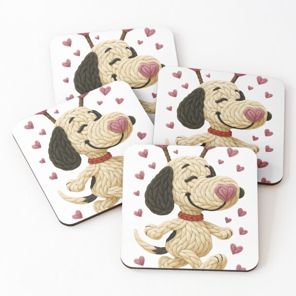 Item preview, Sweet Knitted Dog Valentine Design designed and sold by DEONDRERONDEL12.