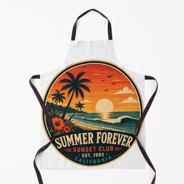 Item preview, SUMMER FOREVER Retro Badge – Vintage Coastal Graphic designed and sold by Mac Sketches.