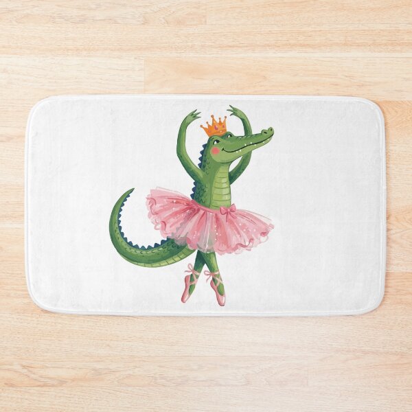 Item preview, Cute dancing watercolor ballerina crocodile in pink tutu designed and sold by Painted Planet.