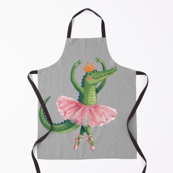 Item preview, Cute dancing watercolor ballerina crocodile in pink tutu designed and sold by Painted Planet.